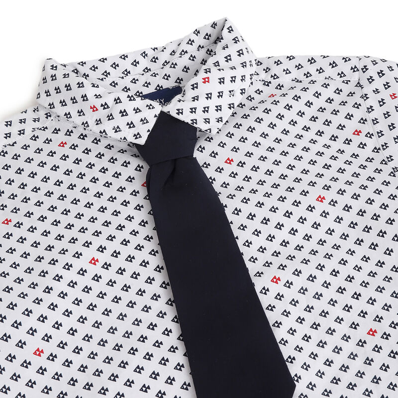 Boys White Printed Long Sleeve Shirt image number 2